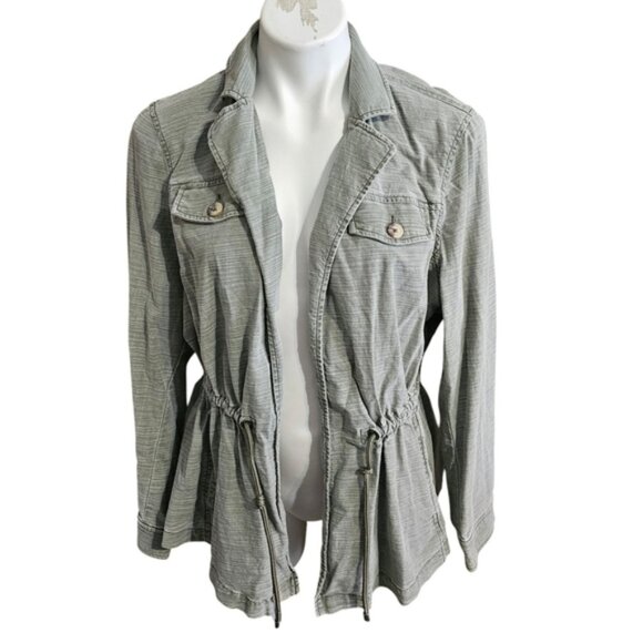 Lane Bryant Cinch Waist Utility Jacket Army Green Size 14 - Picture 3 of 14